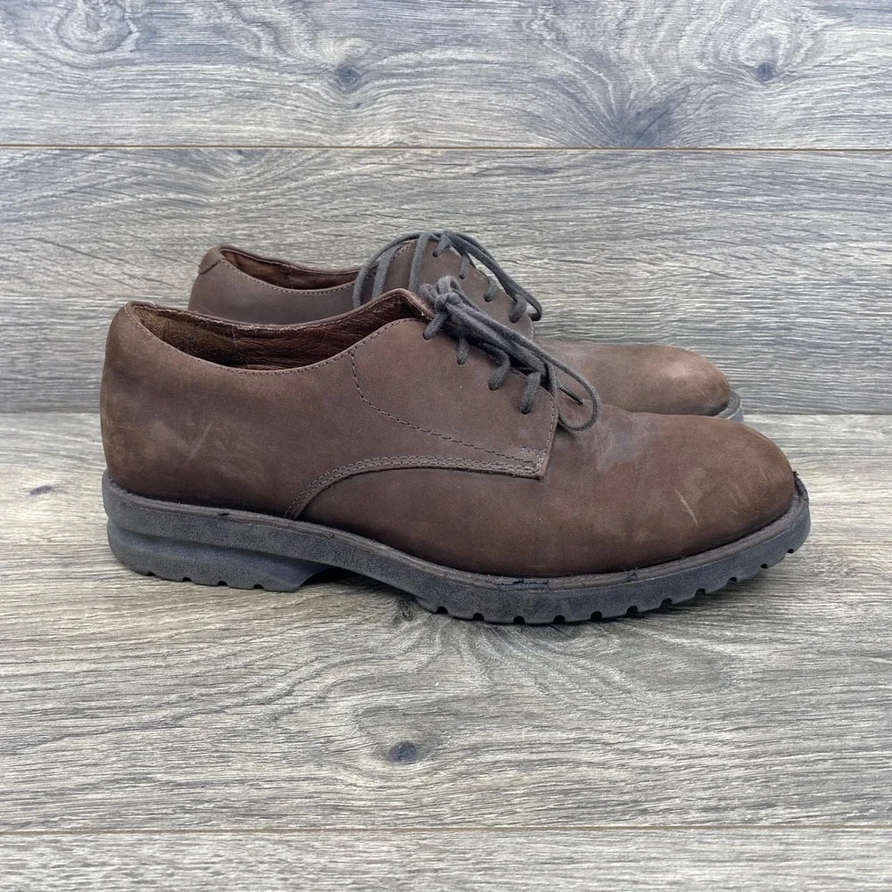Richard Oxford Mens 8.5 Dark Brown Nubuck Leather Lug Sole Plain Toe 5502